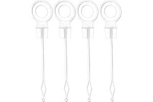 Kemuz Kit Pulizia Foro di Scarico Frigorifero, 4 Pezzi Stantuffo Universale per Frigo e Congelatore con Draga Drenaggio, Accessori per Pulizia Scarico Frigo, 9.5 cm (Bianco)