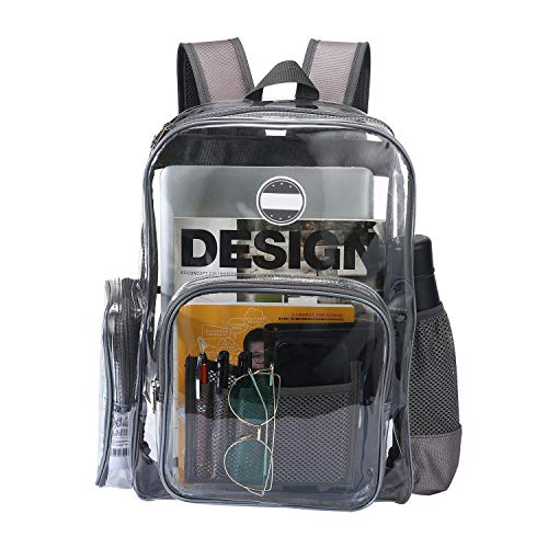 Preisvergleich Produktbild Pawaca Klarer PVC Rucksack, Transparent Backpack Multi-Taschen Schulrucksack Wasserdichte Daybag für Die Bib Studenten School Bag Outdoor Bookbag Reise Make-up Quart Gepäck Beutel Organizer