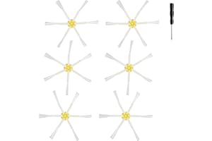 DianSung Accesorios Cepillo Lateral de 6 Esquinas para irobot Roomba 600/700/800/900 Series 614 675 692 677 850 860 865 870 880 885 890 960 981, Pieza de Repuesto para Robots aspiradores