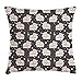 Produktbild FIKUYT Kids Throw Pillow Cushion Cover, Adorable Teddy Bears Sleeping on Clouds with Stars and Dots Night Time Dream, Decorative Square Accent Pillow Case, 18 X 18 inches, Dark Taupe Tan White