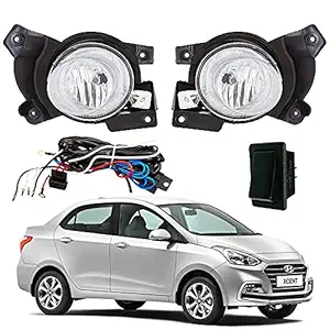 Auto Pearl Car Fog Lamp Lights with Wiring kit and Switch for Hyundai Xcent (Xtra Large, Set of 2)