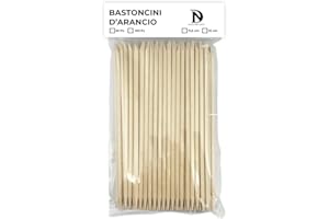 DIANA NAIL SHOP Bastoncini d'arancio,100pz 15cm, Bastoncini di arancio,100 Pezzi Bastoncini di Legno Arancio per Unghie, in legno, Remover; Spingicuticole, Pulisce tutta la zona della cuticola, Unghie, Cuticola