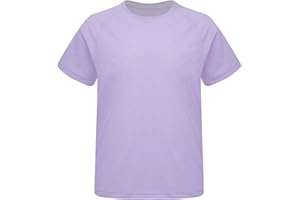Yruioon Kinder Mädchen Sport T-Shirt Schnelltrocknendes Kurzarm Shirt Rundhals Tops Fitness Sport Yoga Training Sportswear