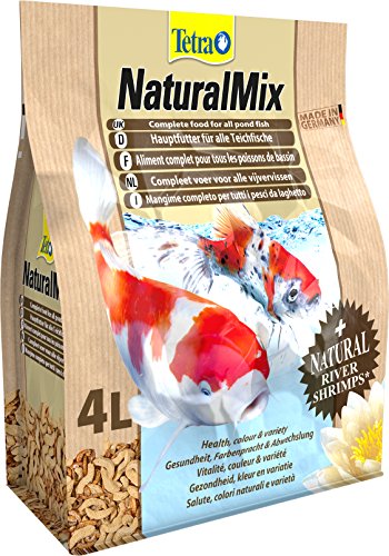 Tetra NaturalMix (Hauptfutter-Mischung für Teichfische, aus pflanzlichen Futtersticks und naturbelassenen Bachflohkrebsen), 4 Liter Beutel - 2