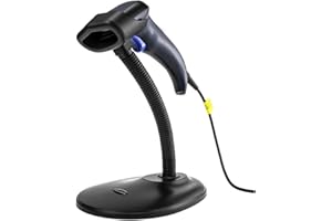 NetumScan Wired 2D Barcode Scanner USB Automatic Bar Code Reader with Hands Free Adjustable Stand Reader/Imager (QR PDF417, GS1 Data Matrix) with USB Cable for PC Computer MAC Laptop