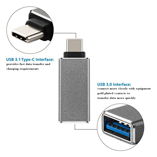 Zactech Mini USB 3.1 USB-C Type C Male to USB 3.0 A Female Adapter OTG for Apple Mac - 4