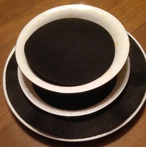 Black Felt Plate Dividers 12-10, 24-6, 12-4.5 (Set of 48) by Laminet Cover