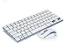 Produktbild YesDone Ultradünne USB Wireless Ergonomic Soundless Tastatur und Maus Combo in Style (Blau) Gaming-Tastatur