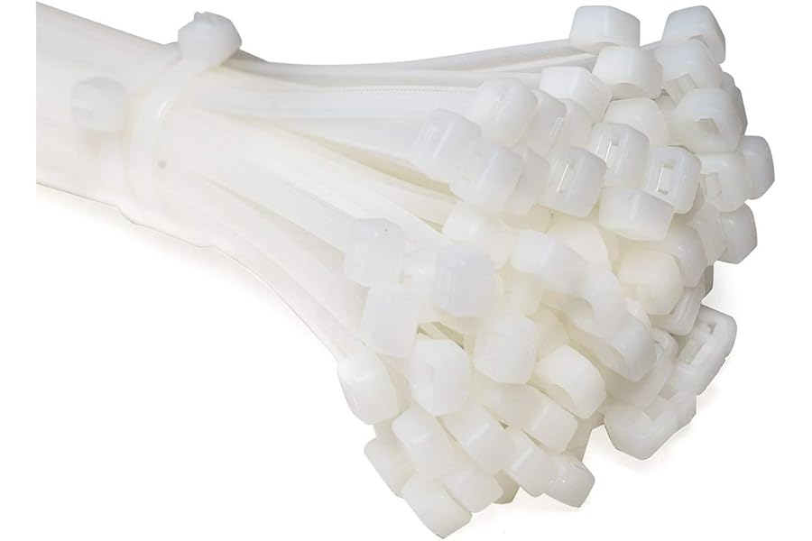 ERKO Bridas Plastico Blanco 150 x 2,5 mm 100 unidades, soporte para cables, Resistente a temperatura, Para Oficina, Hogar, Ex