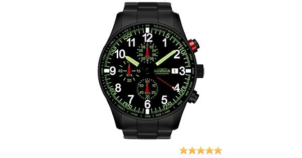 Astroavia N37BS Orologio da uomo Cronografo Nero Chronograph : Amazon.it:  Orologi