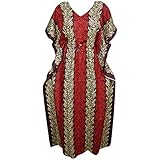 Indiatrendzs Women's Kaftan Cotton Printed Nightwear Nighty Free Size