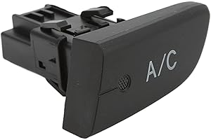 Interrupteur de Climatisation, Bouton-poussoir de Climatisation en ABS Noir avec Capuchon 6554KX de Remplacement pour Citroen C1 2005-2014