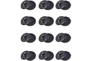 BKSAI bottoni di fissaggio per zanzariera, finestra, zanzariera, zanzariera, zanzariera, zanzariera per lucernario, senza fori (12PCS, Nero)