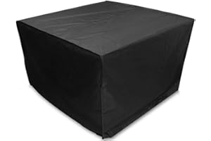 WZDD Imperméable Housse De Table Exterieur Rectangulaire, Housse De Protection Salon De Jardin Carré, Table Jardin 420d De Protection Salon De Jardin Carré,150x150x75cm