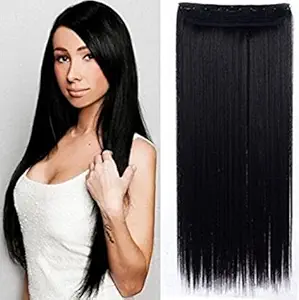 BIGWAVE hair extensions for women- Natural Black straight hairs for styling and increase volume.