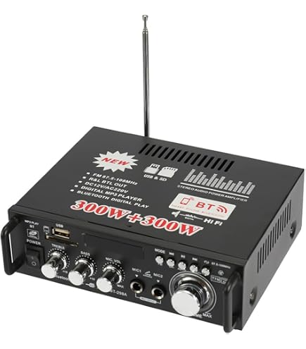 Stereo Receivers Pyle 300 Watt Mini Stereo Amplifier - Dual Channel ...