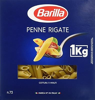 Barilla Pâtes Penne Rigate 1 kg - Lot de 5