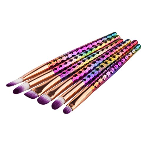 Vovotrade ❤❤ 6Pcs bunte Kosmetik Augenbraue Lidschatten Pinsel Make-up Pinsel Sets Kits Tools - 5