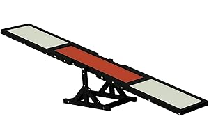 PawHut Agility Sport pour Chien Bascule - Bascule pour Chien - équipement Entrainement Chien - Bois pré-huilé Feutre bitumé antidérapant Gris Noir