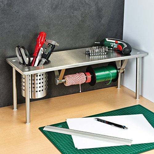 bremermann® Küchenregal mit Rollenhalter und Utensilienhalter, Edelstahl - 3