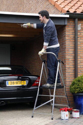 Sicherheitsleiter mit Plattform, 3-stufig - 6