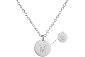 AFSTALR Damen Initialen Kette Buchstaben Anhänger Gold/Rosegold/Silber Kette mit Herzen Geburtstagsgeschenk für Mädchen