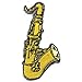Produktbild Aufnäher - Saxophon - 00350 - Gr. ca. 4,5 x 9,5 cm - Patches Stick Applikation