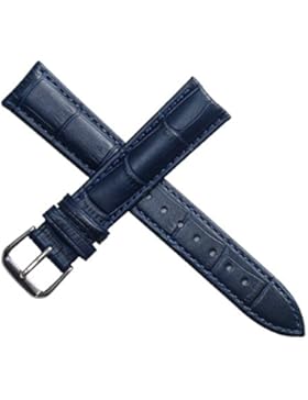 20mm dunkelblau Uhrenarmbänder für Herren- oder Damenarmbanduhren echtes mattes Leder gepolstert