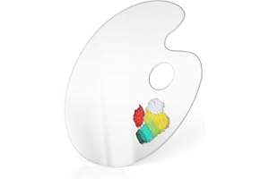 NURPLEXL Mischpalette,Palette,Mischpalette Schule, Wet Palette, Mischen,Mischpalette Acrylfarben,Farbmischpalette,Malpalette Antihaft Ovale Klare DIY Kunst Malerei,Wasserfarben Becher