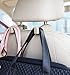 AikeSweet 2Pcs Universal Car Seat Headrest Shopping Bag Coat Hanger Hook Save SpaceCar Hooks (Beige)