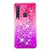 Produktbild IDLEHOUR Hülle für Samsung Galaxy A9, Premium Soft TPU Gel-Schutzhülle Stoßfest, Flexible Silikon-Schutzhülle Treibsand Silikon Bumper Schutz Tasche Schale Antikratz Backcover, Rosa lila