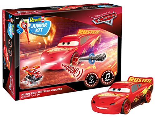 Revell Junior Kit- Flash MC Quee Crazy 8 Race Cars 3 Queen Voiture, 864, Rouge