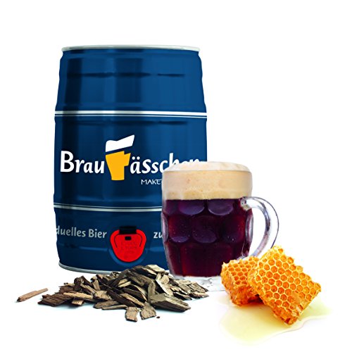 Bierbrauset zum selber Brauen – Dunkles mit Eichenholz & Honig im 5 L Bierfass - in 7 Tagen gebraut