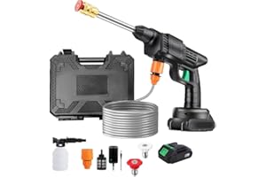 TBRFP Cordless Pressure Washer Kit,Portable Power Washer with Rechargeable Battery 2-in-1 Nozzle,Handheld High-Pressure 21V Car Wash Gun for Car/Fence/Floor/Patio Cleaning