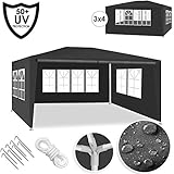 pavillon wasserdicht 3x5m WETTERFEST : Durch variabel abnehmbare Seitenwänden bietet Ihnen das wasserdichte Zelt Schutz vor Regen und verfügt über einen UV-Schutz 50+