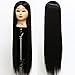 Neverland Beauty 30" Long Smooth 100% Synthetic Black Hair Hairdressing Equipment Styling Head Doll Mannequin Training Head Tools Braiding Cutting Student Practice Model with Clamp UK Stock