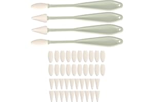 DIBOTELL 4 Stück Sketch Wiping Pen,Papierwischer mit 40 Ersatzköpfer,Skizzierwischstiften,Erase Schwamm Tool,Kunstblender,Radiergummis - für Künstler,Studenten und Kohleskizzier-Enthusiasten