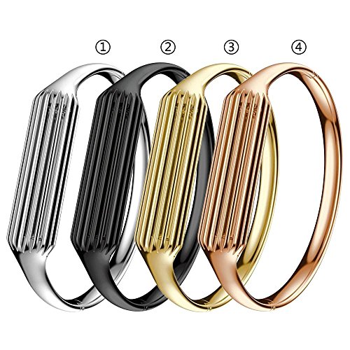 KOBWA Edelstahl Armband Bracelet Metallbügel Bangle für Fitbit Flex 2 Tracker Ersatz - 5