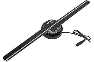 YUNSEITY 3D Hologram Fan, WiFi APP 42cm 16.5in 3D Holographic Video Projector, 224 LED Light Beads Advertising Display with 16GB TF Card for Business Store Signs,Bar,Casino,Party(UK Plug)