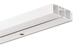 HUGG - Vorhang-Schiene (VS.380.1) 1-/ 2-/ 3- läufig, Decken-Montage, 1-Lauf - Länge: 140 cm