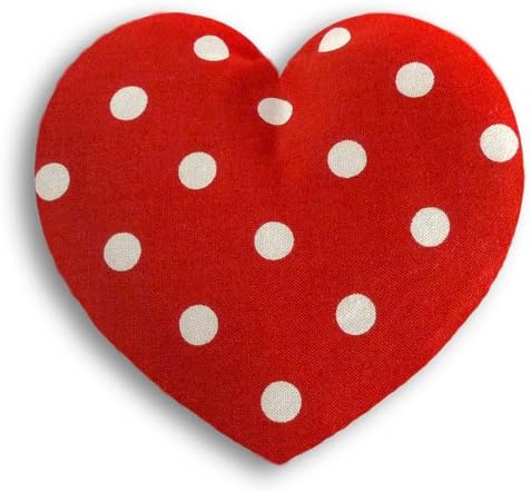 LeschiWheat Bag microwavable, unscented/Heat Pack for Stomach and Lower Back/Heart, Small, Polka dot red