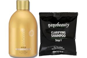 NANOBEAUTY Cocochoco Gold, Brazilian Keratin, Formaldehyde Free Hair Treatment, 250ml and 50ml Shampoo