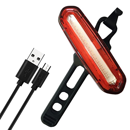Awnic Luz Trasera Bicicleta Luz LED Bici USB Recargable 16 COB LED Rojo Hasta 11h 4 Modos Función de Memoria Impermeable Adecuado Para Casco y Bici, etc