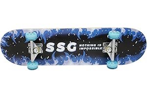 LANTUS Monopatín Completo para Principiantes, Adolescentes, niños, monopatín 7 Capas de Madera de Arce con rodamientos ABEC-7 Monopatín Longboards