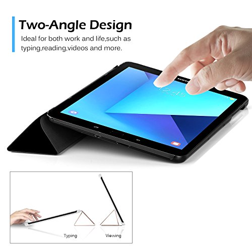 Samsung Galaxy Tab S3 9.7 Hülle iBetter Galaxy Tab S3 9.7 Slim-Fit Smart Case Hülle Schutzhülle Tasche mit Leichte Ständer für Samsung Galaxy Tab S3 9.7 SM-T820 / T825 2017 Modell-SchwarzI - 4