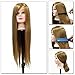 Neverland Professional 24" Super Long 50% Real Human Hair Hairdressing Equipment Mannequin Training Head With Free Clamp For College and Professional Use