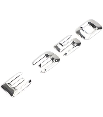 Lettres Noires Chromées 3D GLC300de GLC300e GLC350e GLC400e