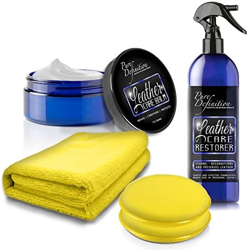 Pure DefinitionUltimate Leather Care Kit | Cleaner & Balm | Clean Revive Condition Protect