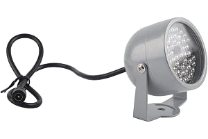 Camera IR Light, 48 LED IR Lights High Sensitivity/Good Energy Efficiency, Metal Waterproof Case for Electronic Capture System, DC 12V 1A