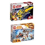 Lego Star Wars 2er Set 75214 75215 Anakin's Jedi Starfighter + Cloud-Rider Swoop Bikes - Leg
